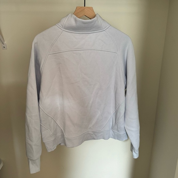 3/$30 🌸 Danskin Light Blue Oversized Half Zip Sweatshirt Size Large - Picture 3 of 4